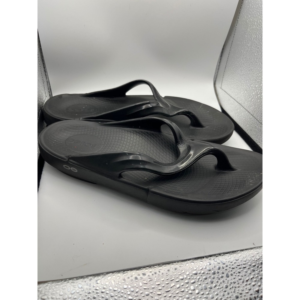 OOFOS OOriginal Recovery Sandals Black OOfoam Thong Flip Flops Women Shoes